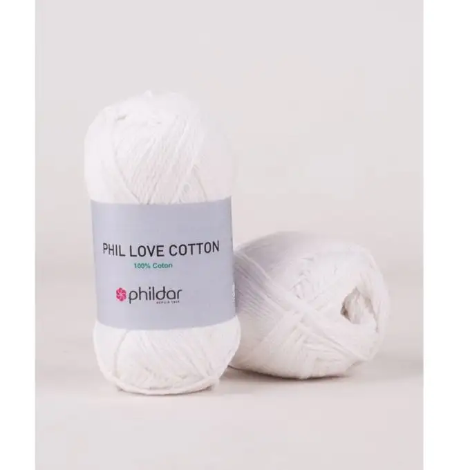 Palla di filato Love Coton bianco - Phildar