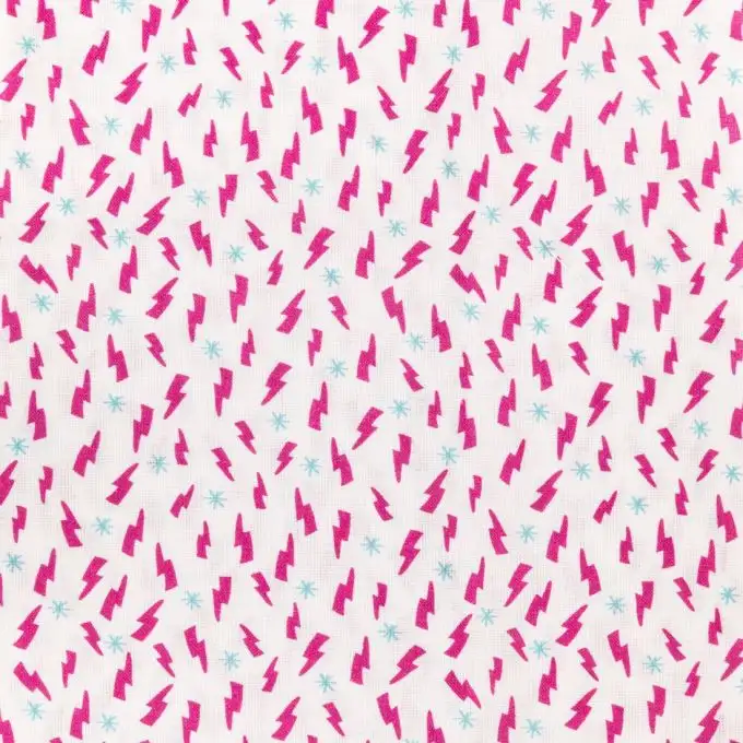 Campione lampo fucsia su sfondo bianco