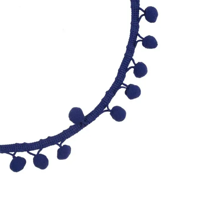 Nastro pompon blu reale 1 cm