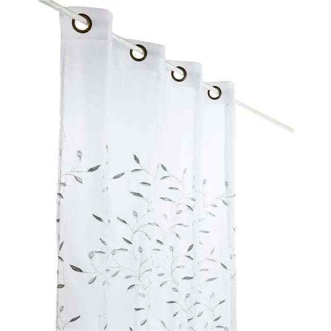 Tenda stropicciata ricamata fogliame