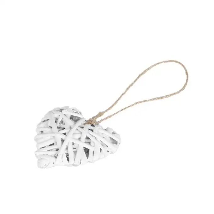 Cuore rattan decorazione 8cm