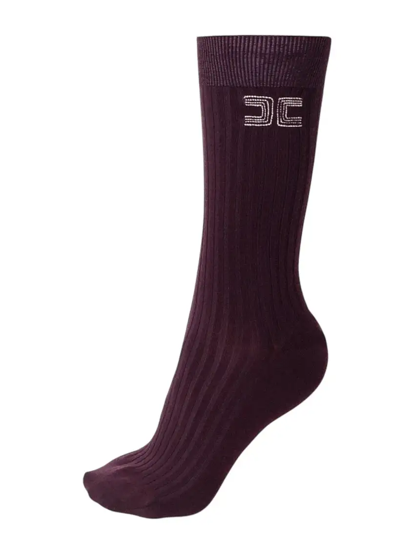 ELISABETTA FRANCHI Women's Socks CZ01A56E2 EH8 MERLOT/MILK