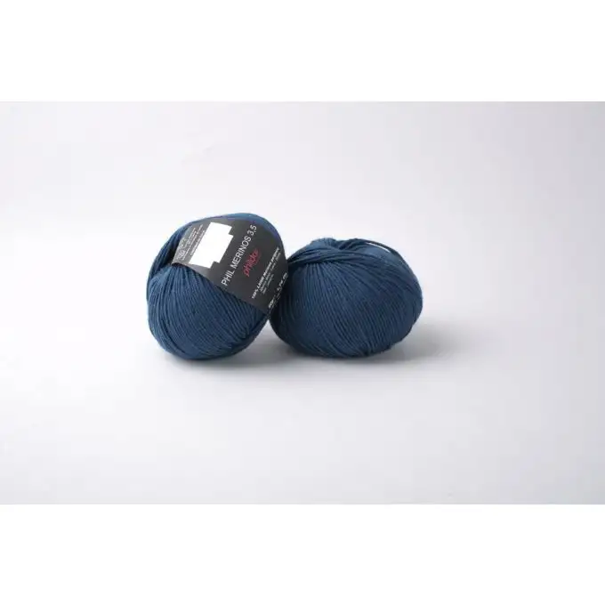 Gomitolo di lana Merinos 3,5 blu navy Phildar