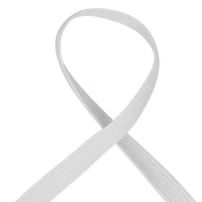 Treccia elastica piatta bianca 14 elastici