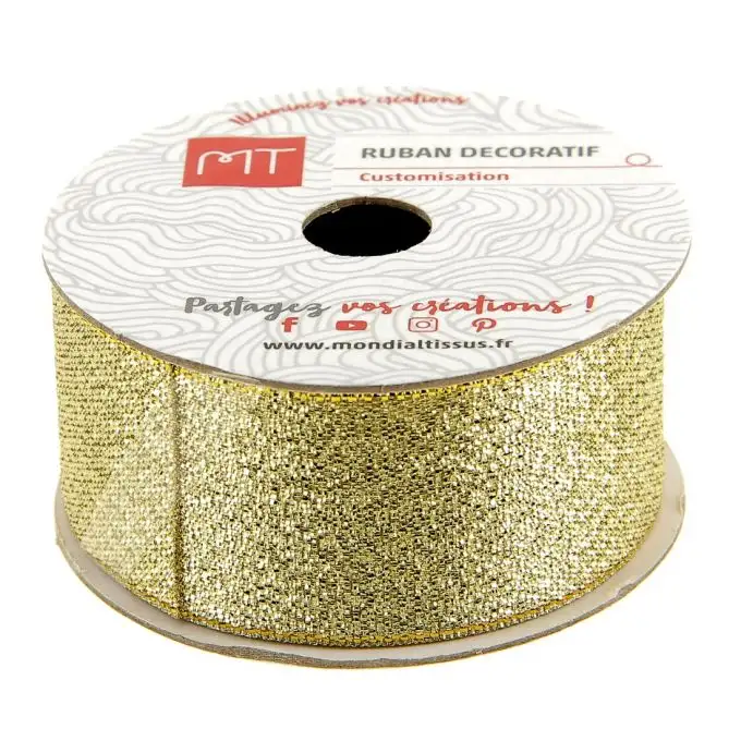 Bobina nastro dorato brillante 26 mm