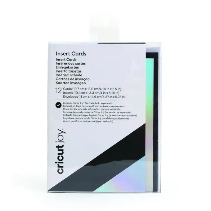 Cricut Joy 12 carte e buste nero e argento olografico 10,7 x 13,9 cm