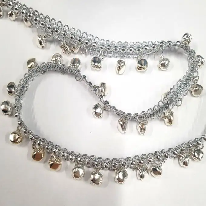 Gallone con campanelli argento 35 mm