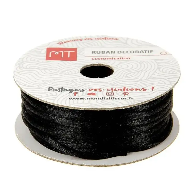 Bobina coda di topo nera 2 mm