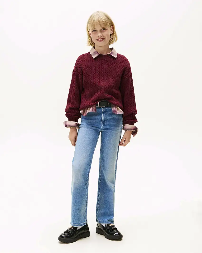 Jeans straight Tommy Hilfiger lavaggio chiaro stone washed