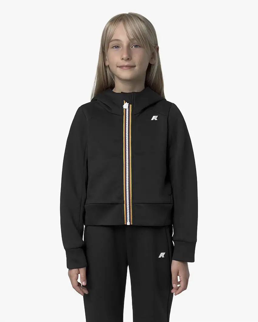 Felpa Divine K-way nera in neoprene