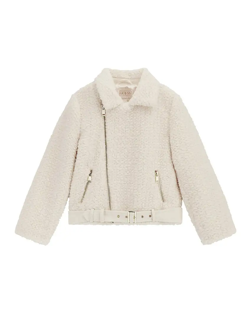 Chiodo Guess color panna effetto teddy