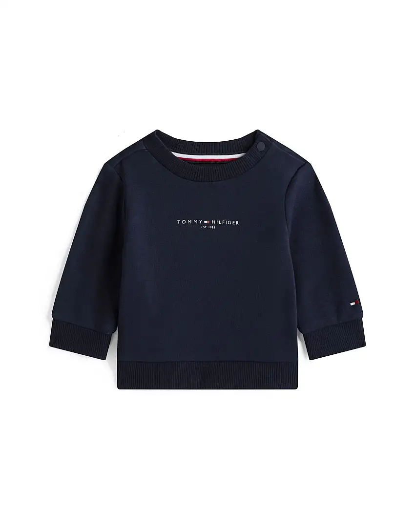 Felpa Tommy Hilfiger blu in cotone stretch