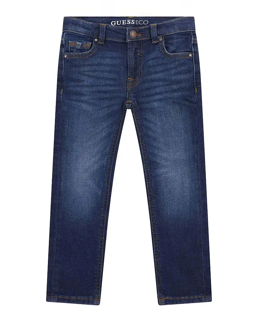 Jeans Guess regular fit in cotone stretch lavaggio scuro stone washed