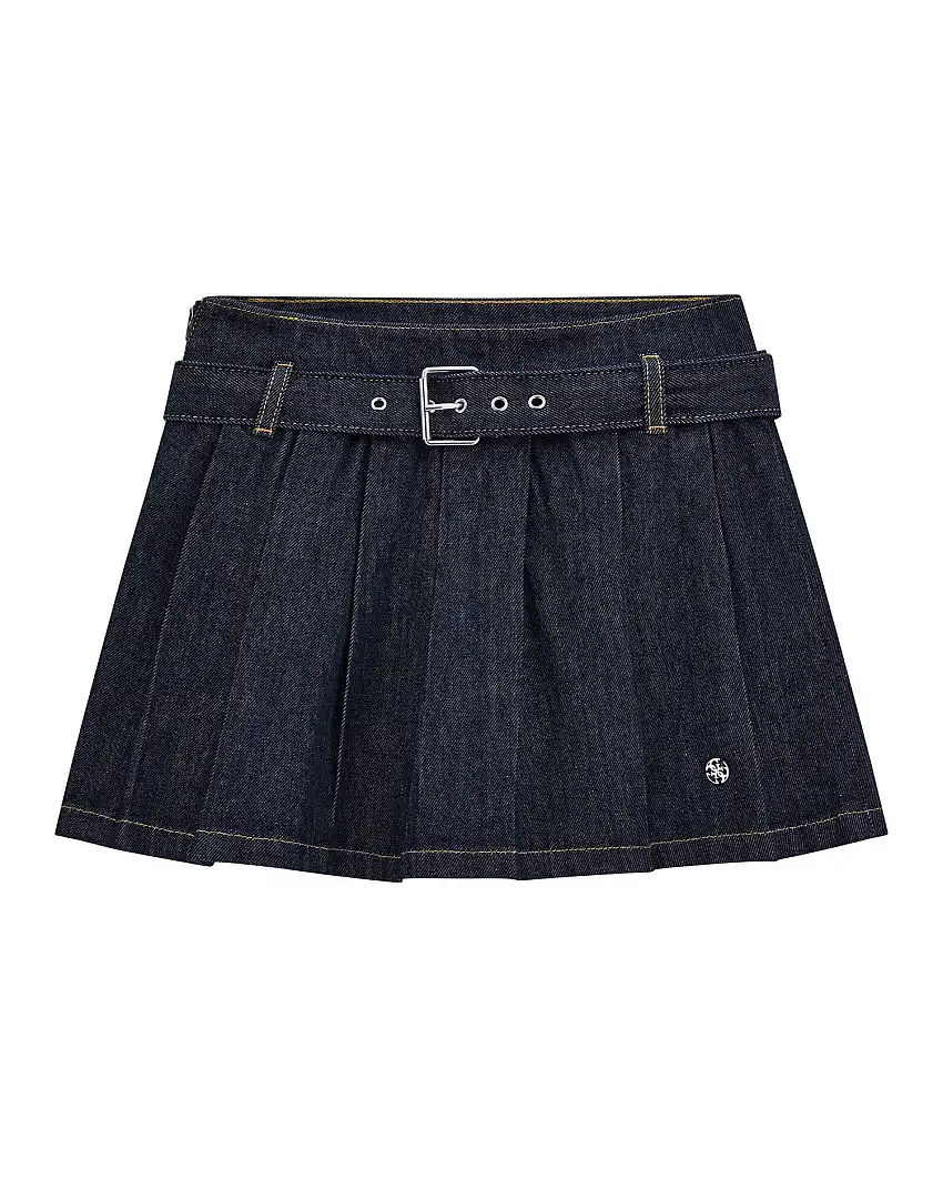 Gonna in denim Guess lavaggio scuro con cintura