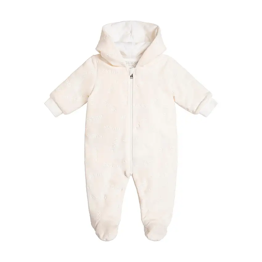Tutina imbottita con cappuccio e ciniglia per bebé bambino Guess
