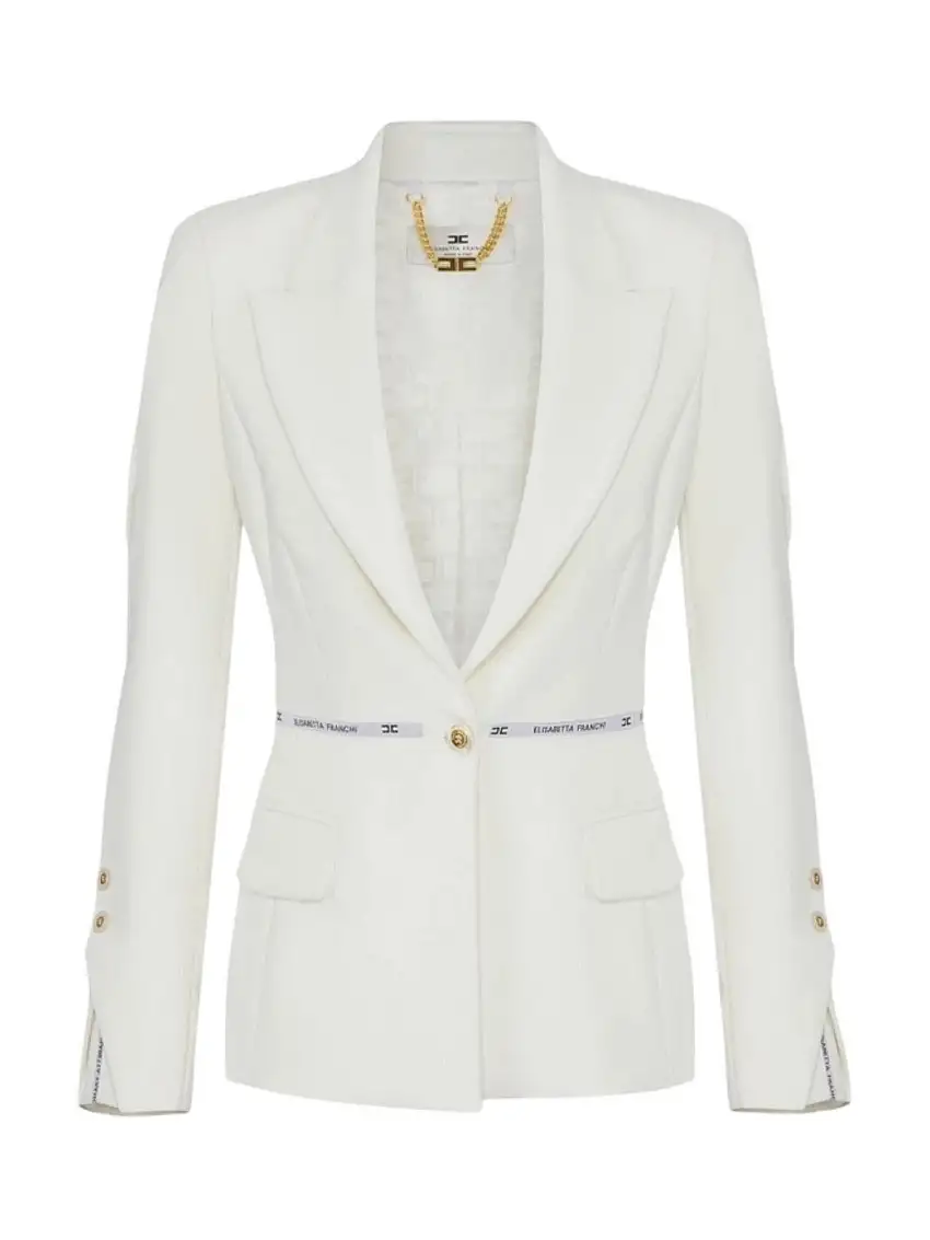 ELISABETTA FRANCHI Women's Jacket GI17156E2 360 Ivory