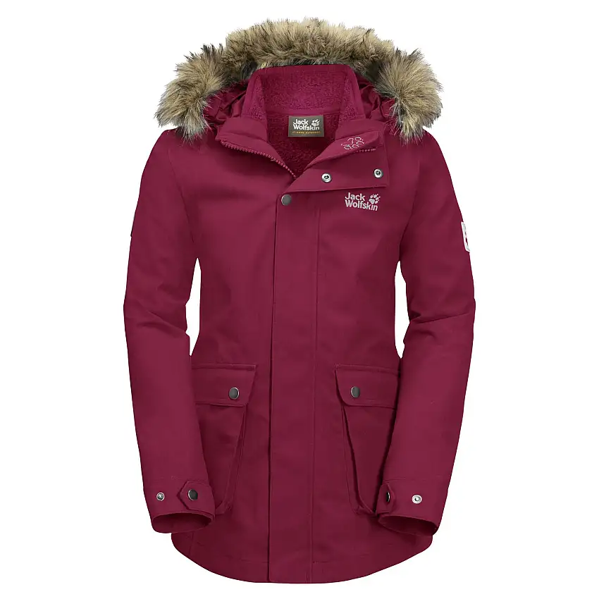 3 e n1 parka da bambina Jack Wolfskin G Elk Island GT