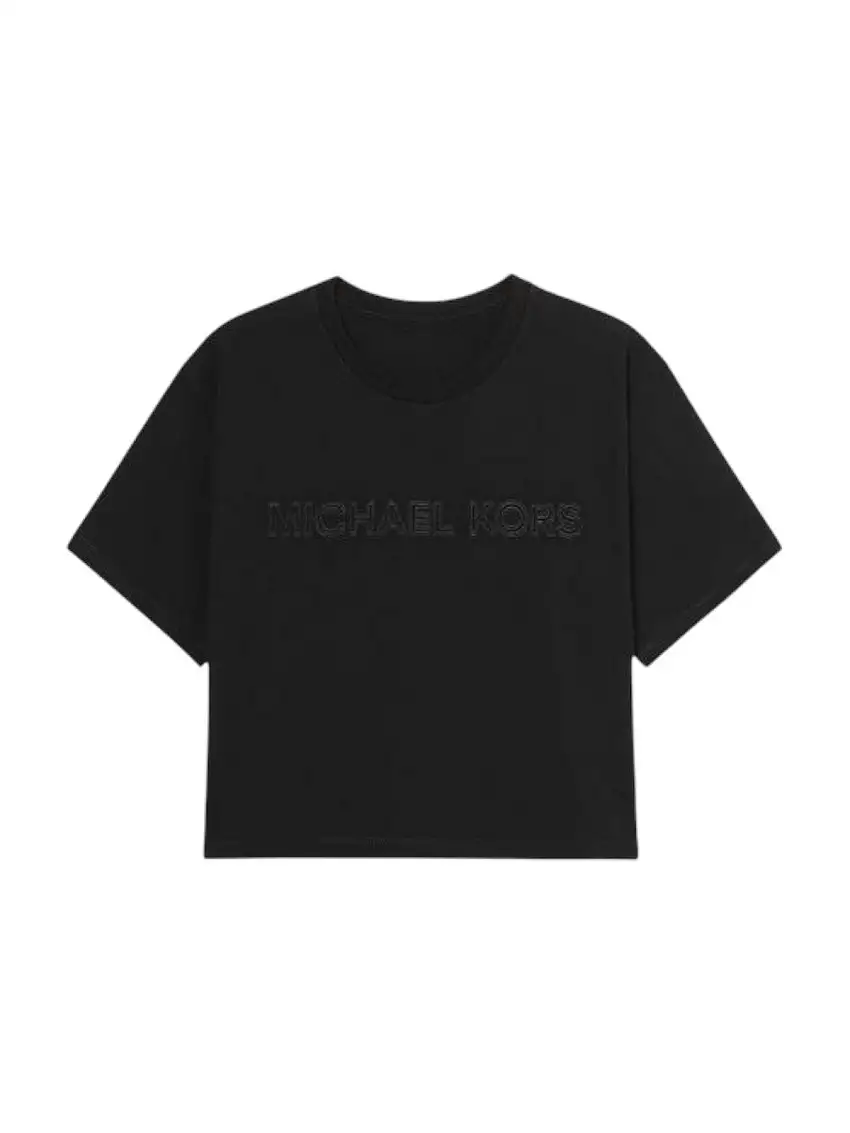 MICHAEL KORS T-shirt Donna CROP MICHAEL KORS TEE MT551VJ2ZU 001 BLACK