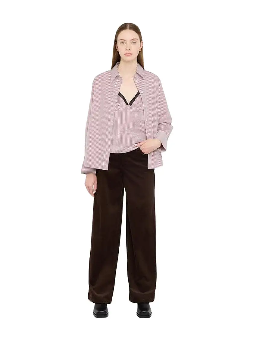 Camicie Donna Liu Jo - Camicia a righe con top - Bianco