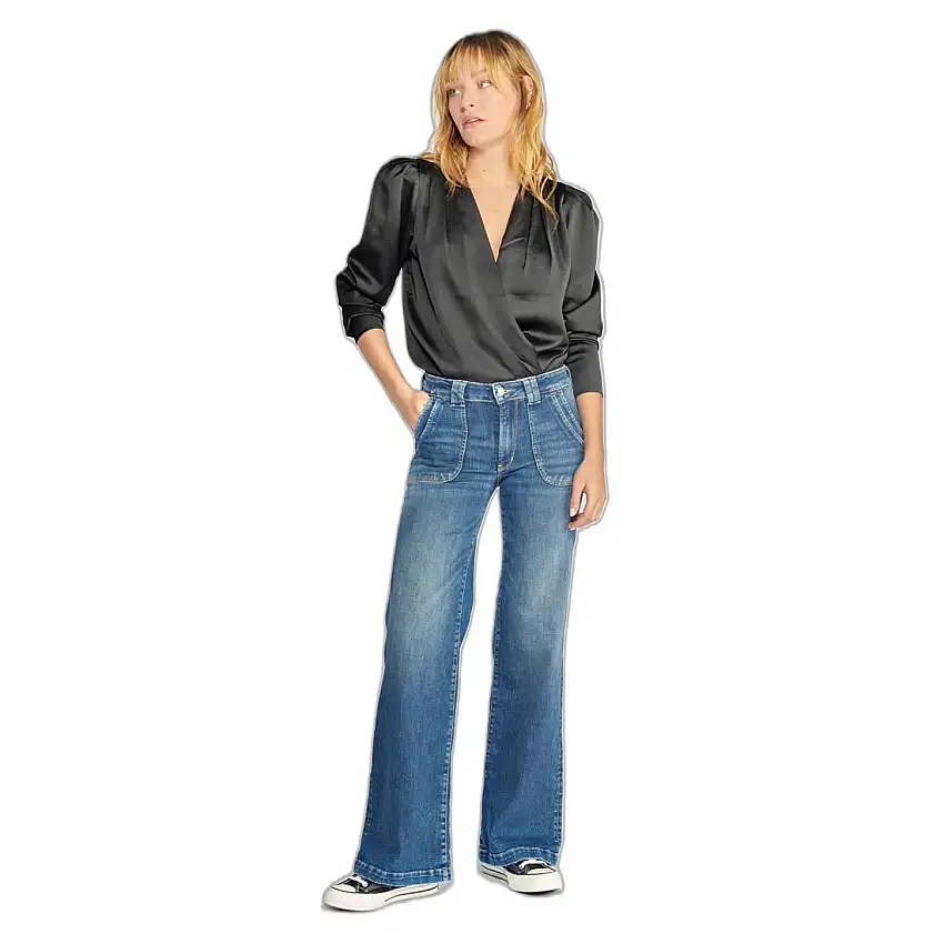 Jeans a vita alta da donna Le Temps des cerises Puggy Pulp Flare N°3