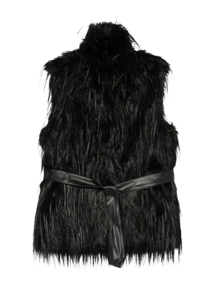 PINKO Pelliccia Donna NEVA GILET 106044-A2ZO Z99 NERO LIMOUSINE