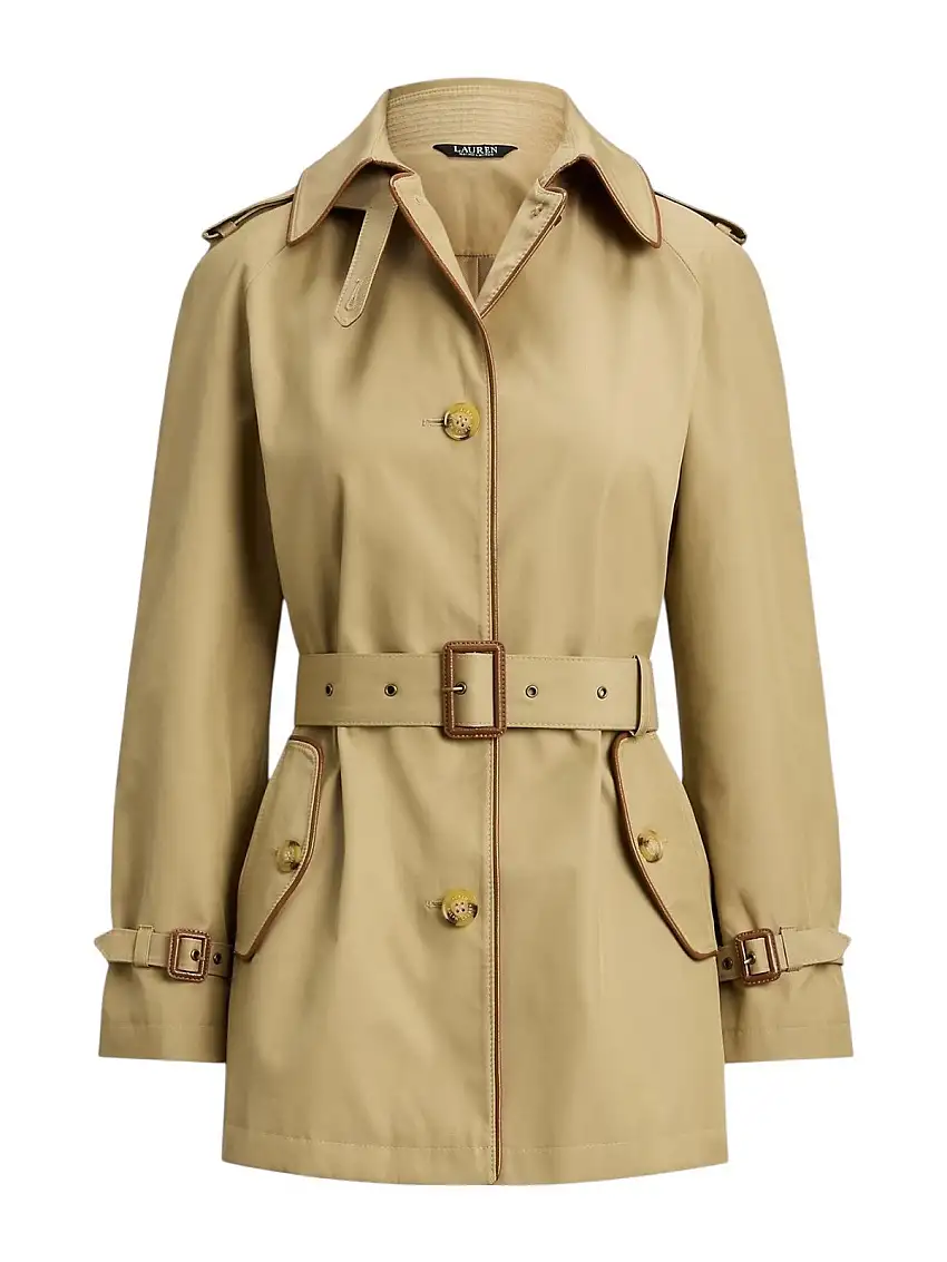 LAUREN RALPH LAUREN Trench Donna "SB RG PU 30""-LINED-COAT" 297979525 001 BIRCH TAN