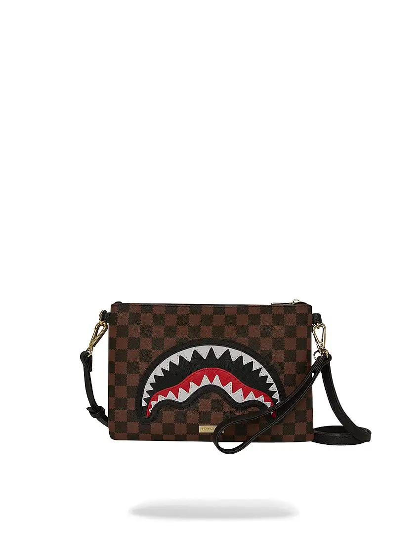 SPRAYGROUND Clutch Unisex adult SAWTOOTH SHARKS IN PARIS CROSSOVER CLUTCH 910B7841NSZ Black