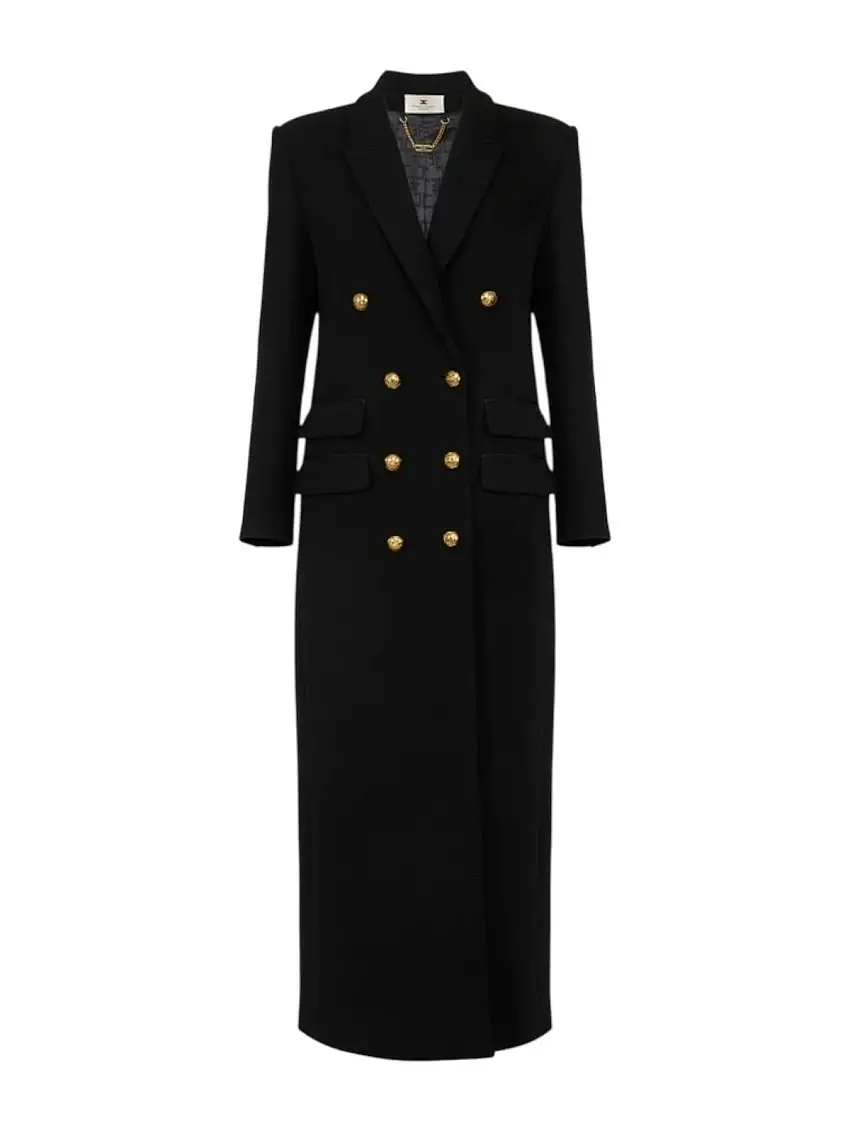 ELISABETTA FRANCHI Women's Coat CP00256E2 110 Black