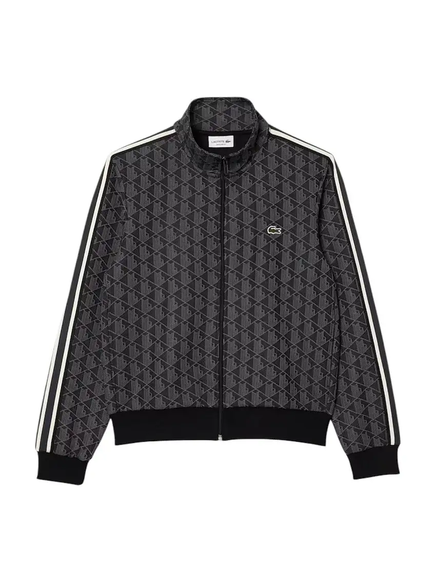 LACOSTE Men's Sweatshirt SH1368 4PC BLACK/DARK GREY