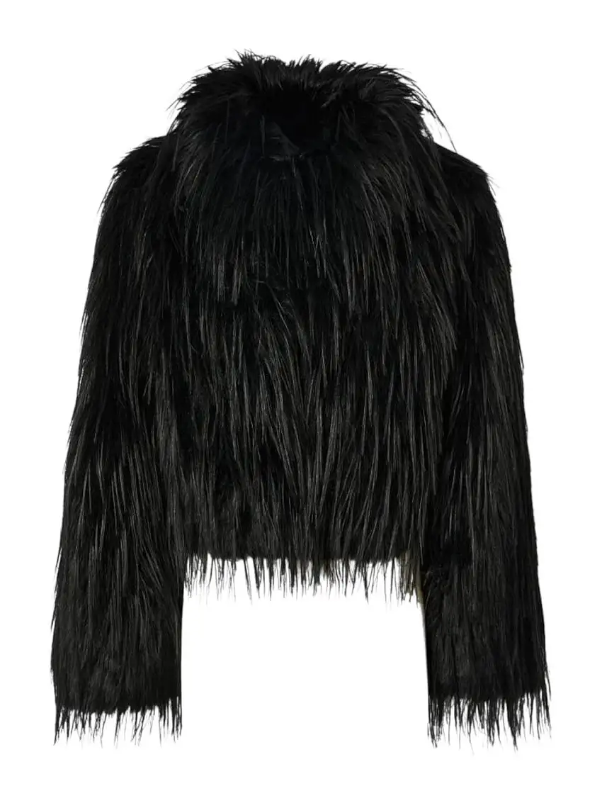 PINKO Pelliccia Donna AMPARO CABAN 106045-A2ZO Z99 NERO LIMOUSINE