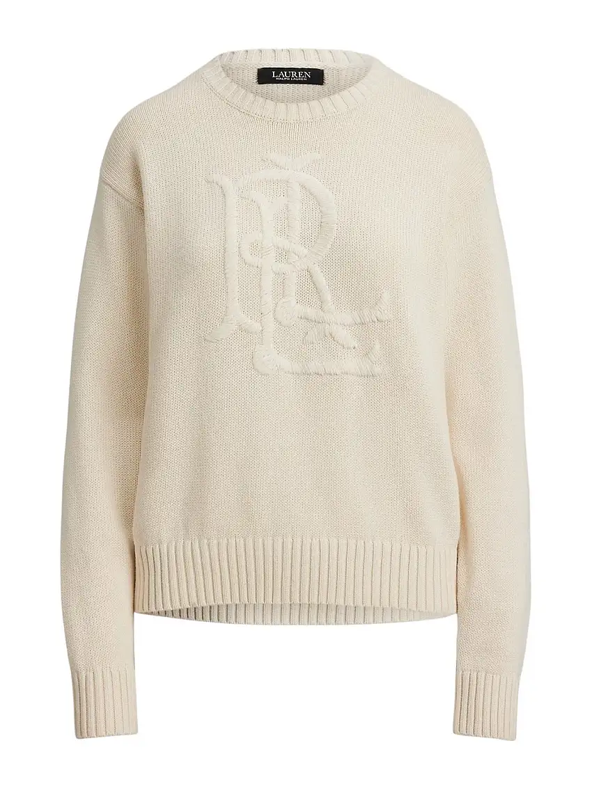 LAUREN RALPH LAUREN Maglione Donna RIEDNEE-LONG SLEEVE-PULLOVER 200979653 001 MASCARPONE CREAM