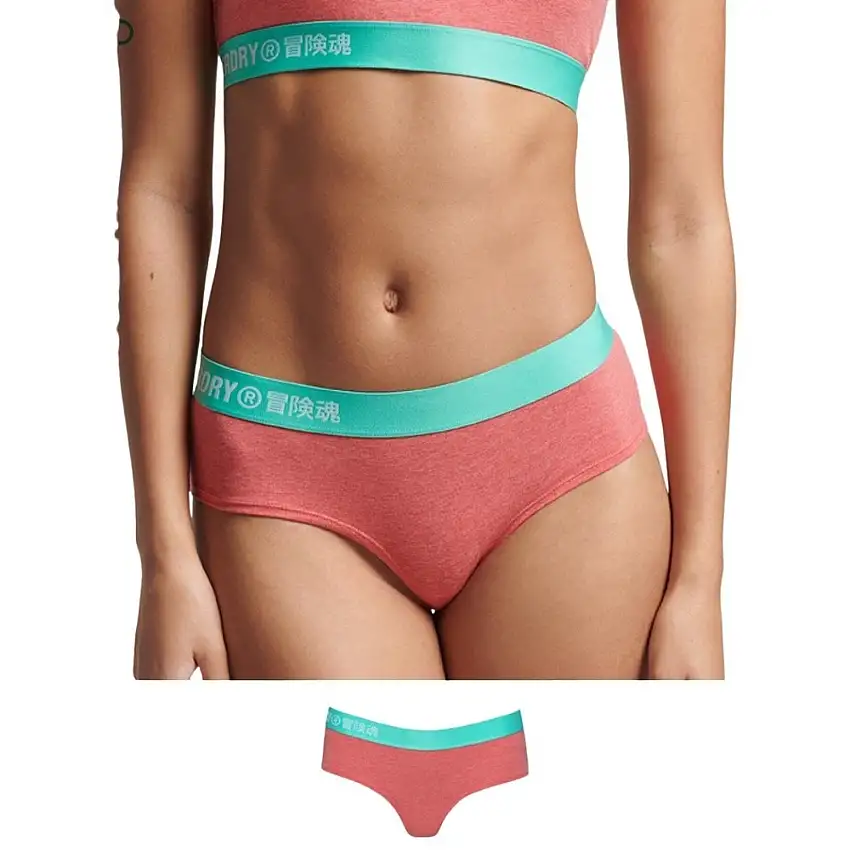 Slip per costume da bagno donna scollato Superdry Offset Logo