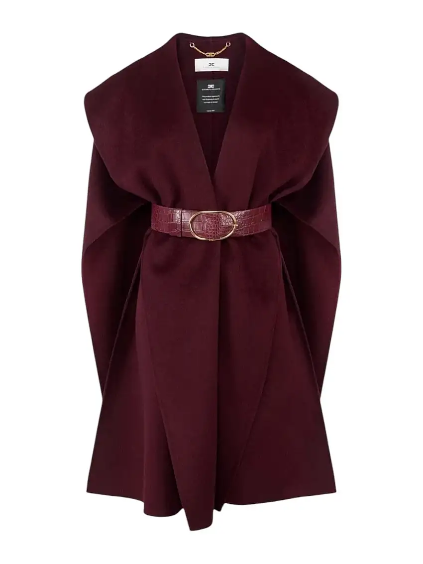 ELISABETTA FRANCHI Cappotto Donna CP67D56E2 EA4 MERLOT