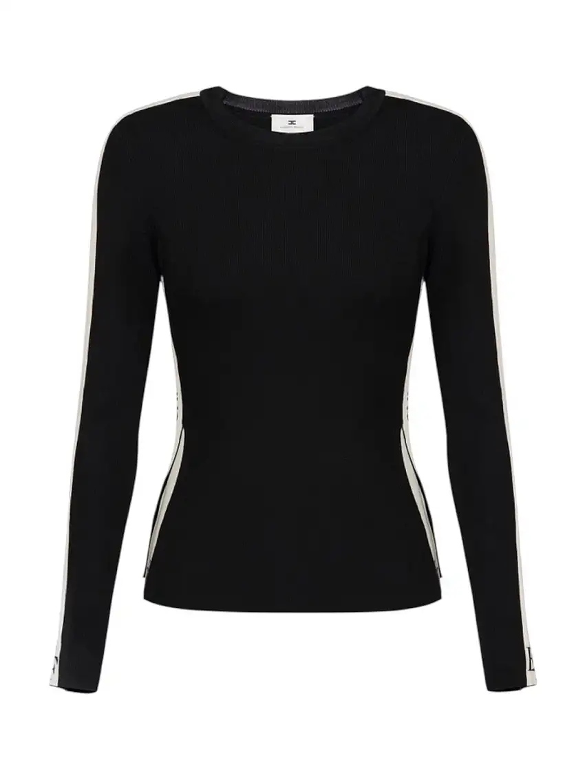 ELISABETTA FRANCHI Women's Sweater MK03S56E2 EF3 BLACK/MILK